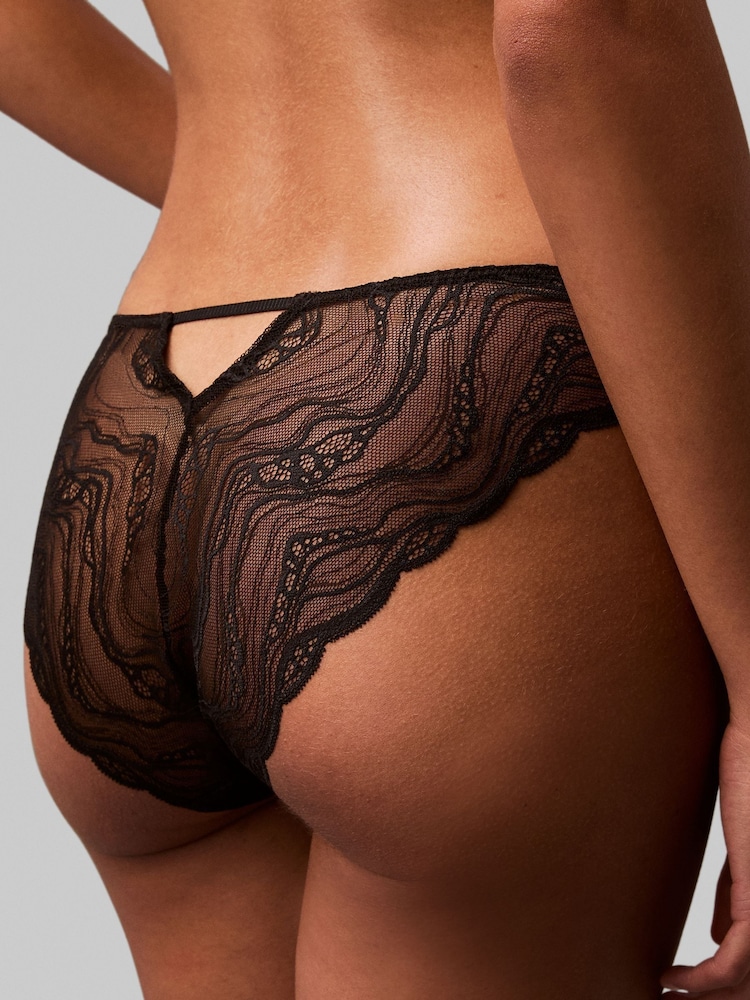 Calvin Klein Black Bikini Briefs - Sensual Stretch Lace - Image 6 of 6