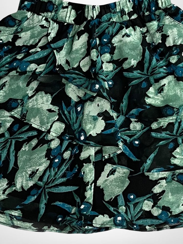 Religion Green Linda Tiered Ruffle Skirt In Leaf Print - Image 4 of 4 Religion Green Linda Tiered Ruffle Skirt In Leaf Print - Image 4 of 4