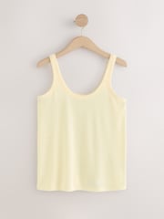 Chocolate Nude Scoop Neck Vests With Linen 2 Pack - Image 8 of 10