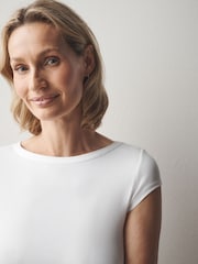 Black/White Menopause Friendly Cooling Cotton T-Shirt - Image 6 of 10