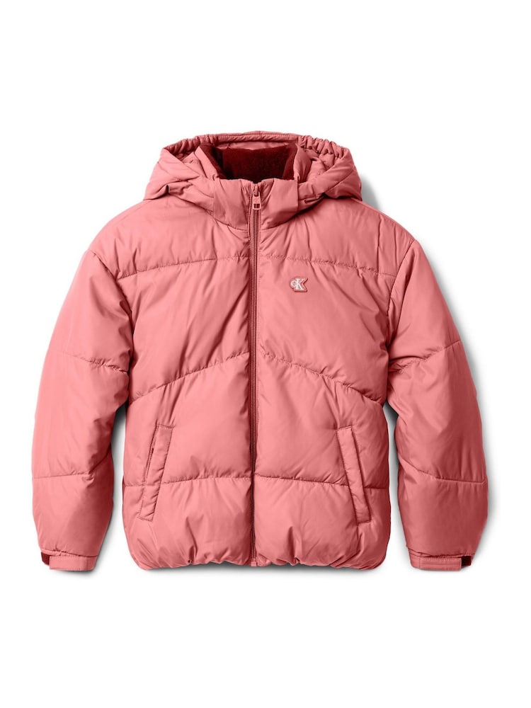 Calvin Klein Pink Puffer Jacket - Image 5 of 5 Calvin Klein Pink Puffer Jacket - Image 5 of 5