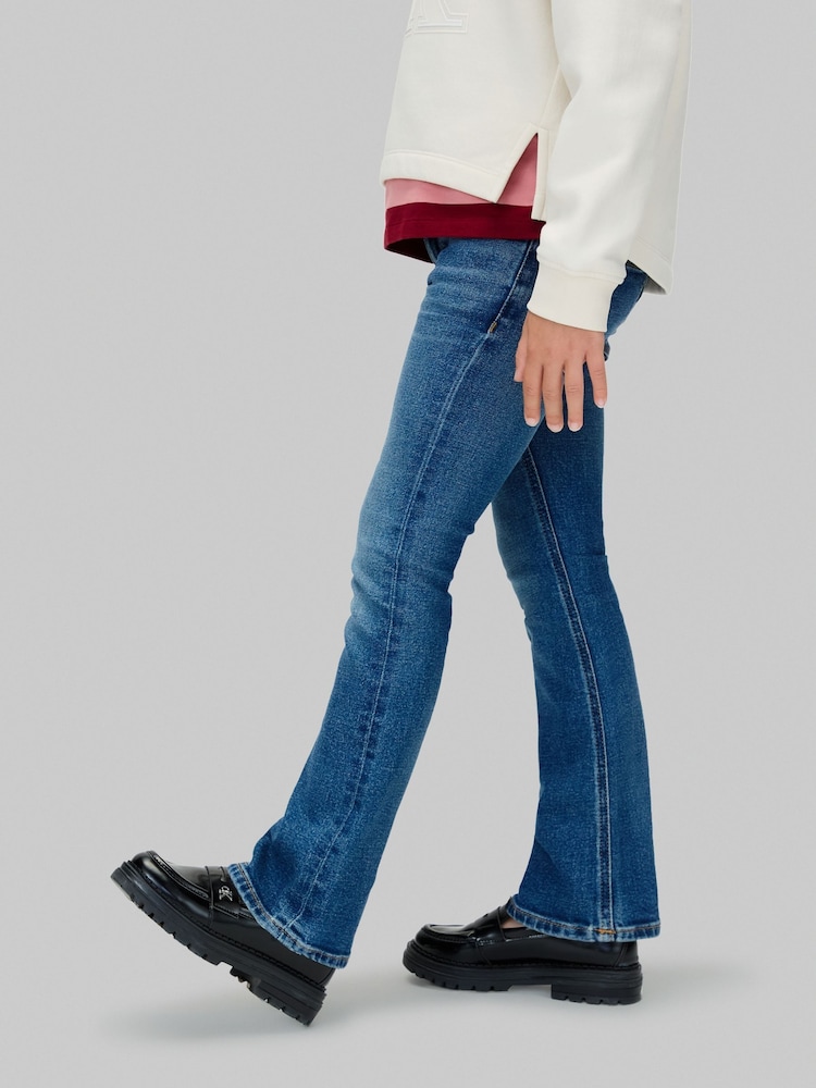 Calvin Klein Blue Mid Rise Flared Jeans - Image 1 of 6 Calvin Klein Blue Mid Rise Flared Jeans - Image 1 of 6