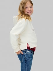 Calvin Klein Blue Mid Rise Flared Jeans - Image 3 of 6