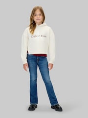 Calvin Klein Blue Mid Rise Flared Jeans - Image 4 of 6