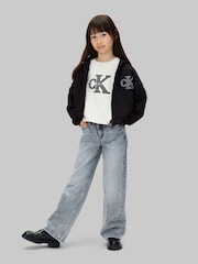 Calvin Klein Black Logo Zip-Up Hoodie - Image 2 of 5