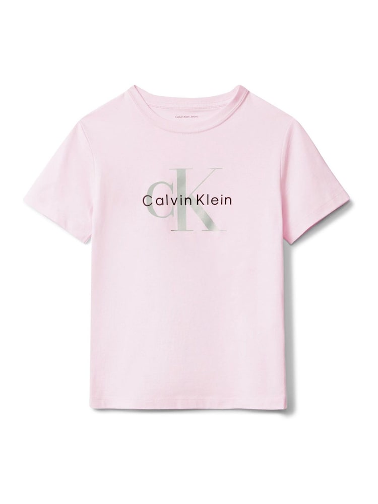 Calvin Klein Pink Logo T-Shirt - Image 6 of 6 Calvin Klein Pink Logo T-Shirt - Image 6 of 6
