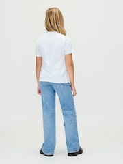 Calvin Klein Blue High Rise Wide Leg Jeans - Image 3 of 5