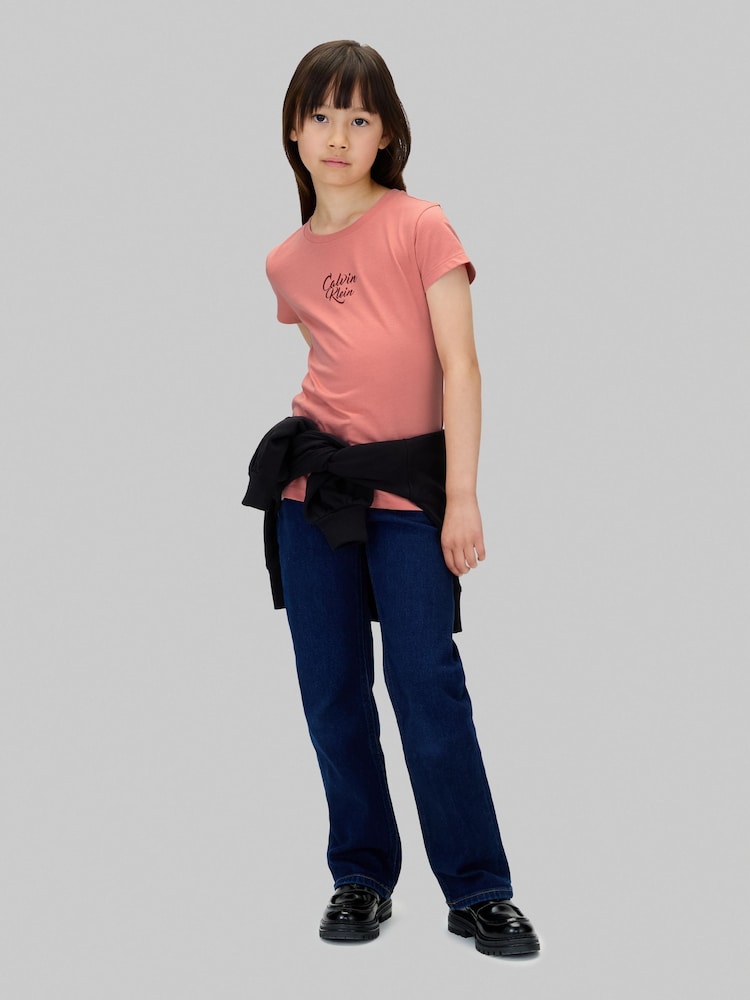 Calvin Klein Pink Logo T-Shirt - Image 2 of 6