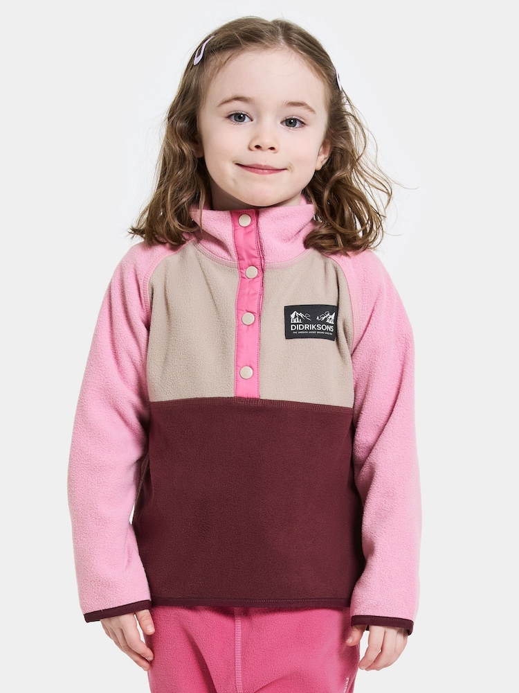 Didriksons Red Monte Kids Half-Button Fleece - Image 1 of 4 Didriksons Red Monte Kids Half-Button Fleece - Image 1 of 4