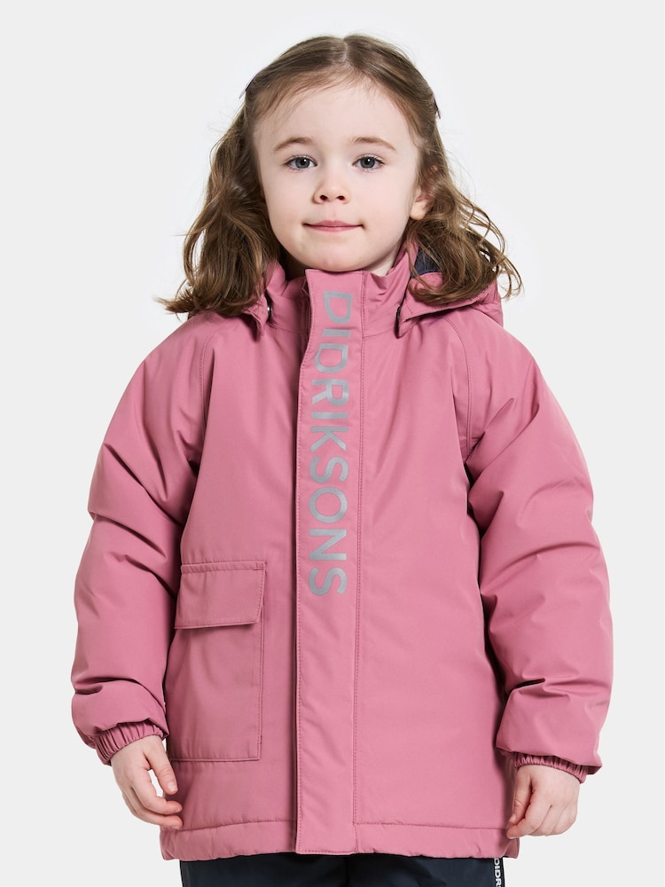 Didriksons Pink Talvi Kids Waterproof Coat - Image 1 of 4