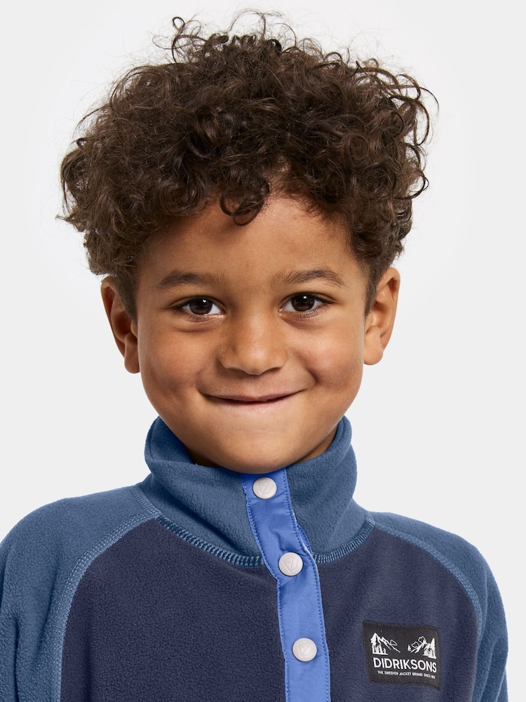 Didriksons Monte Kids Half-Button Fleece - Image 4 of 4 Didriksons Monte Kids Half-Button Fleece - Image 4 of 4