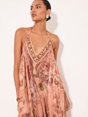 Lipsy Pink Marella Printed Maxi Hanky Hem Dress - Изображение 2 5