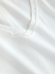 White Raw Seam Detail Thick Strap Vest - Image 7 of 8