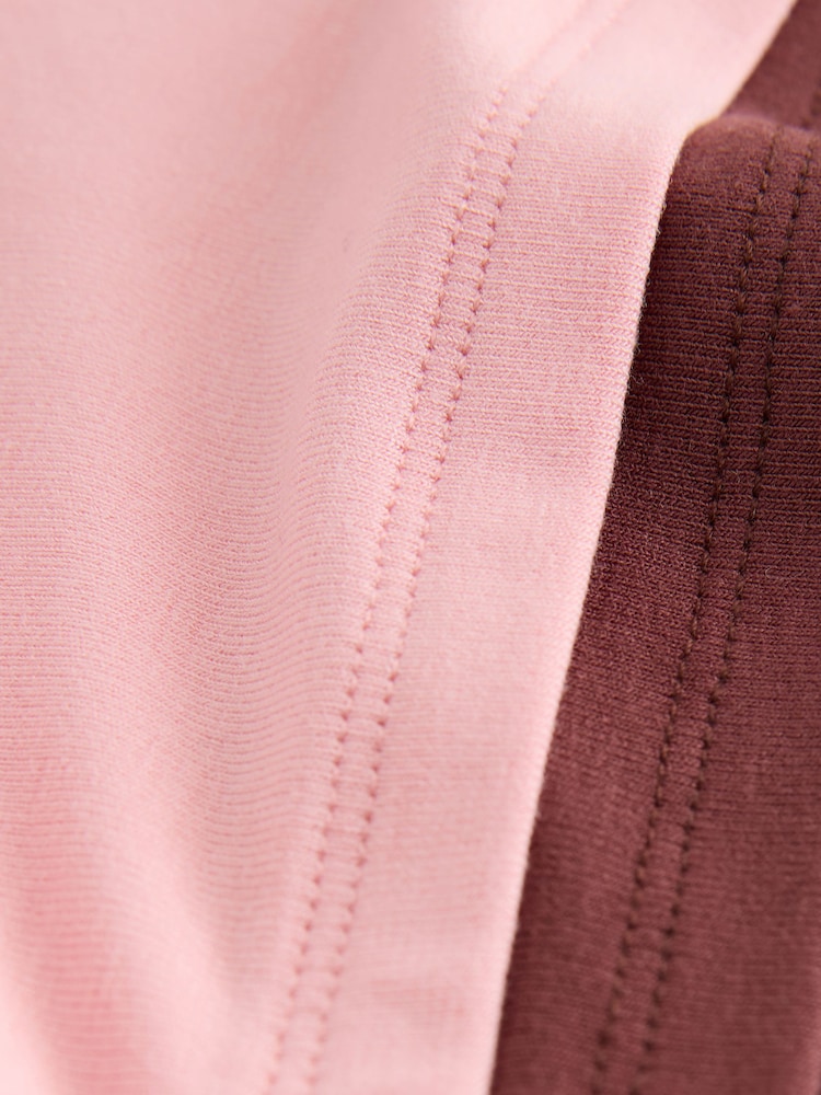 Pink/Brown Short Sleeve Layered Crew Neck T-Shirt - Image 8 of 8