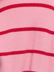ONLY KIDS Pink Striped Knitted Jumper - Image 3 of 3