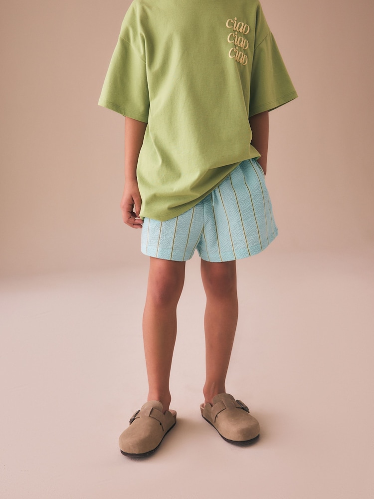 Blue/ White Stripe Pullon Shorts (3-16yrs) - Image 1 of 8