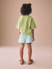 Blue/ White Stripe Pullon Shorts (3-16yrs) - Image 3 of 8