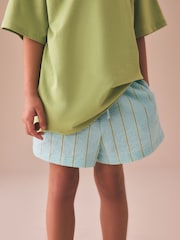 Blue/ White Stripe Pullon Shorts (3-16yrs) - Image 4 of 8