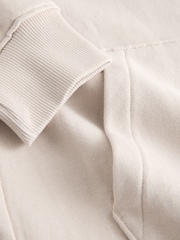 Ecru White Cotton Rich Lightweight Jersey Hoodie - Image 7 of 7