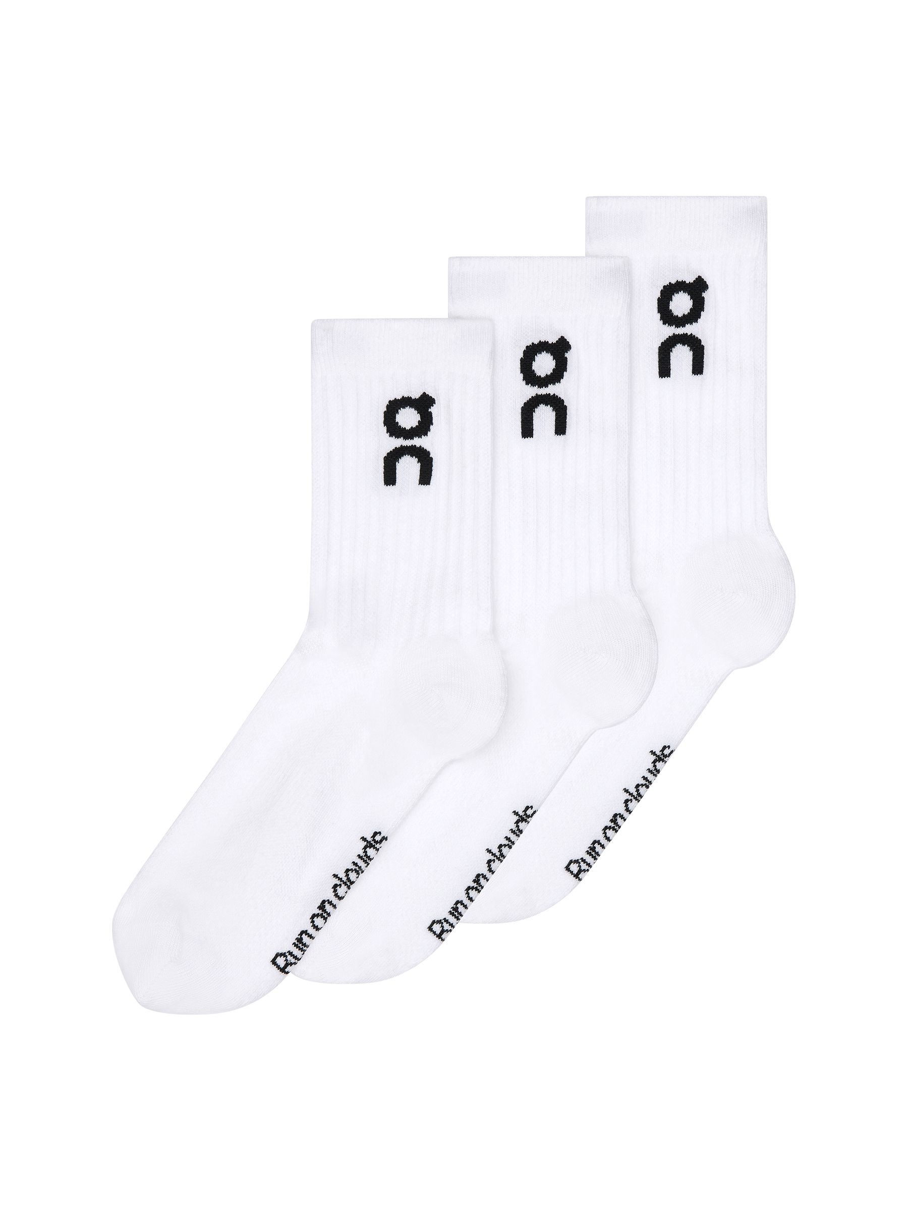 On Unisex White Adults Logo Socks High 3-Pack - Image 6