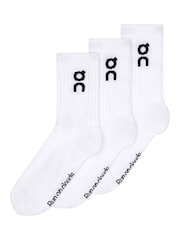 On White 3 Pack High Logo Socks - Image 1 of 4