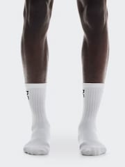 On White 3 Pack High Logo Socks - Image 2 of 4
