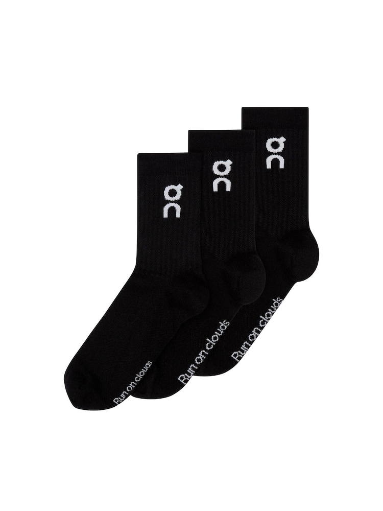 On Black 3 Pack High Logo Socks - Image 1 of 4