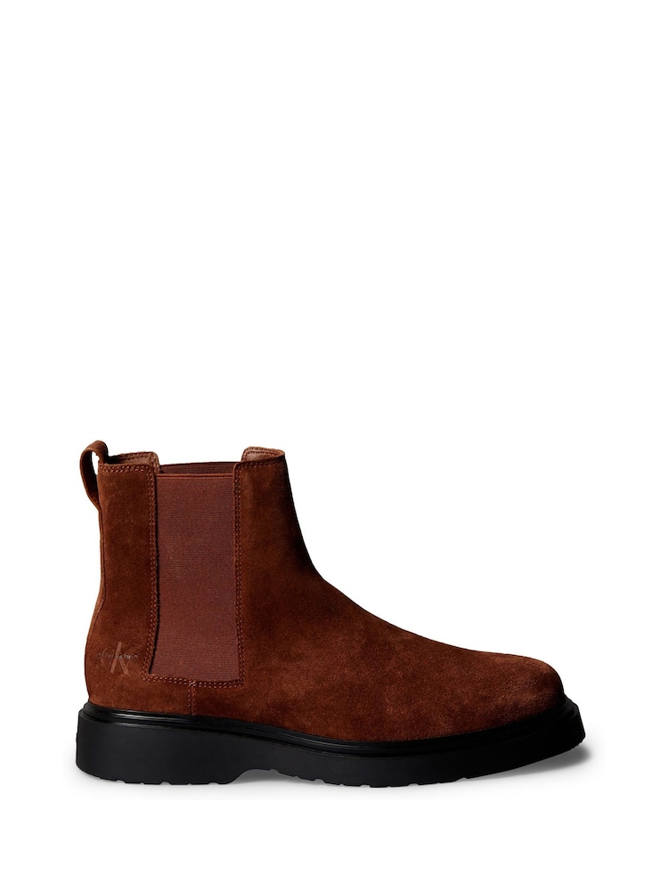 Calvin Klein Brown Suede Chelsea Boots - Image 1 of 6