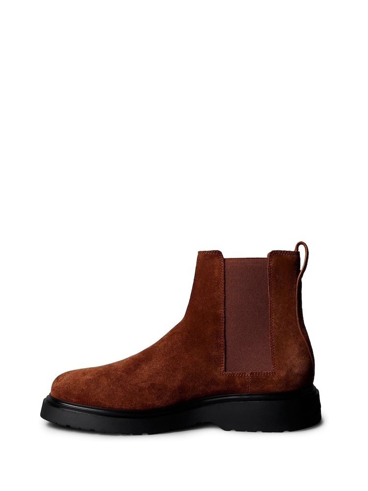 Calvin Klein Brown Suede Chelsea Boots - Image 2 of 6