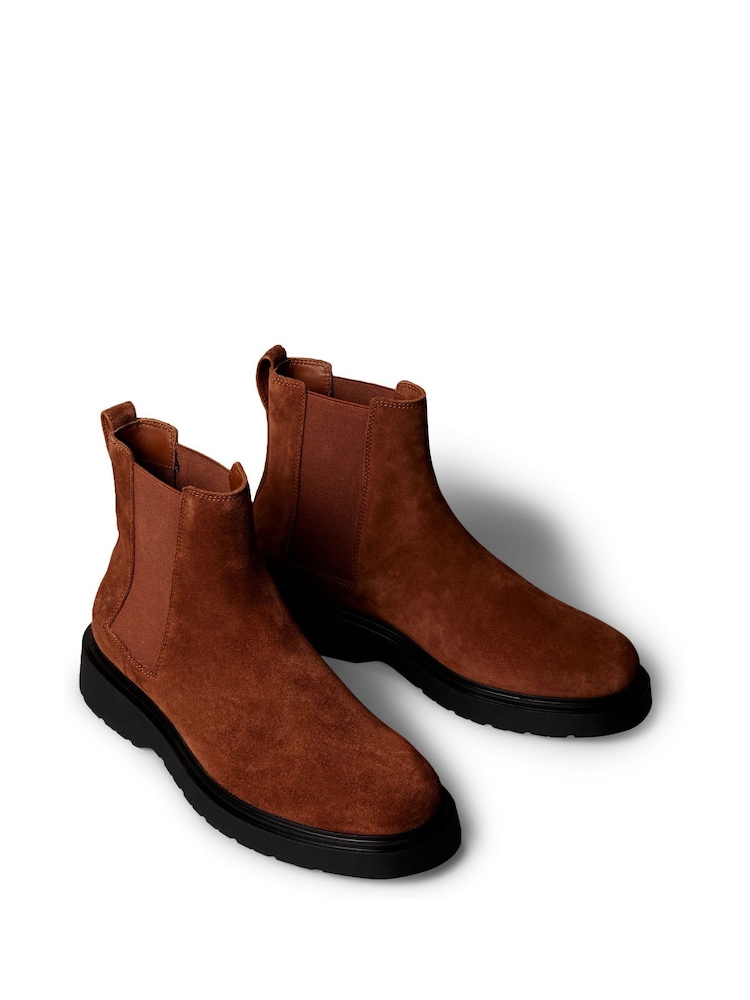 Buy Calvin Klein Brown Suede Chelsea Boots from Next USA display picture 1