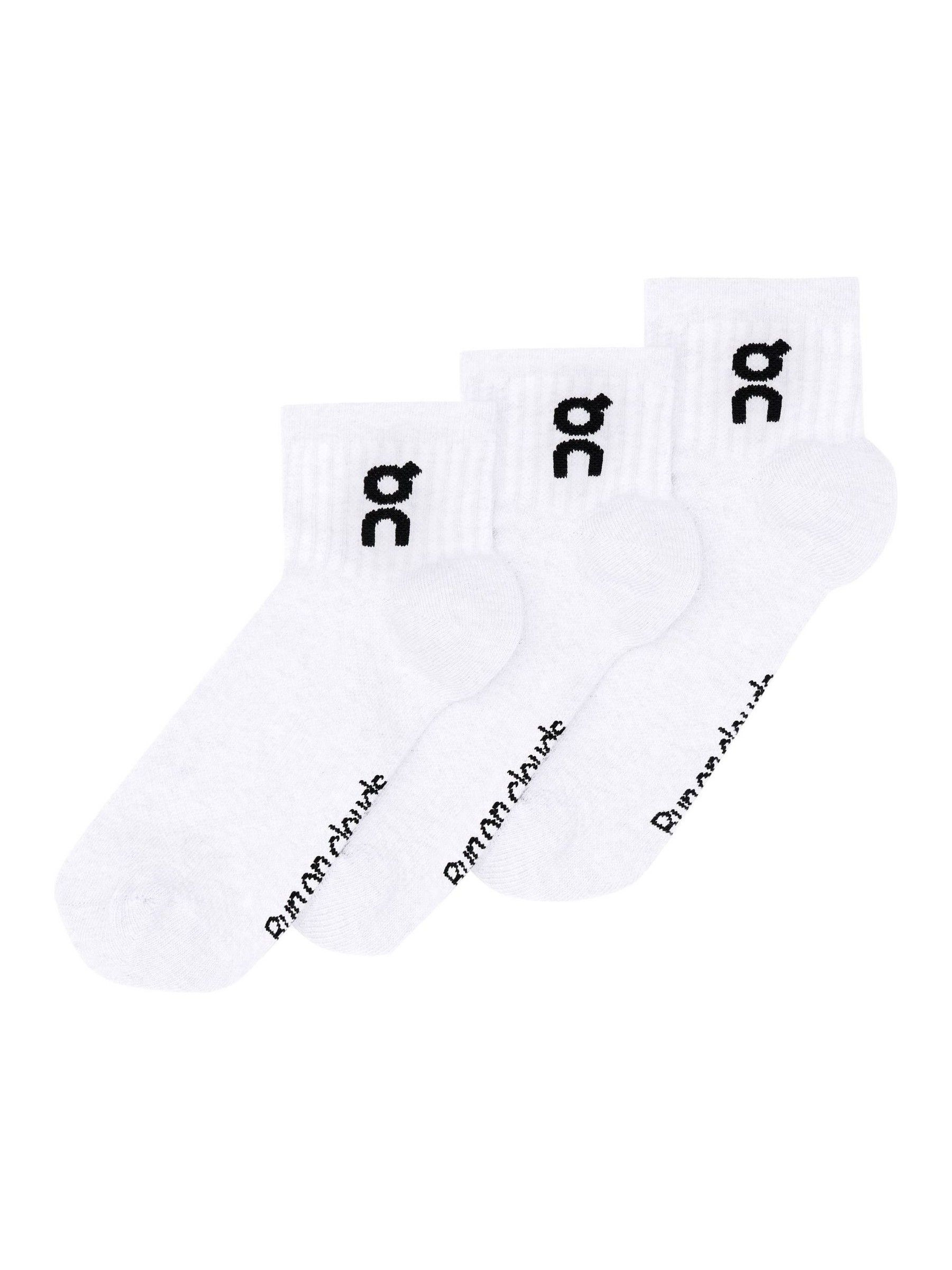On Women's White Mid Logo Socks 3 Pack - Image 1