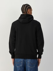 Black Cotton Rich Lightweight Jersey Hoodie - Image 2 of 8