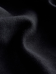 Black Cotton Rich Lightweight Jersey Hoodie - Image 6 of 8