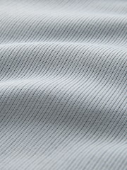 Albastru deschis - Smart Rib Textured Zip Through Hoodie - Imaginea 10 din 10