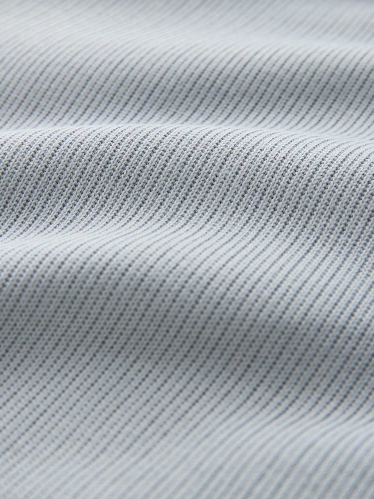 Albastru deschis - Smart Rib Textured Zip Through Hoodie - Imaginea 10 din 10