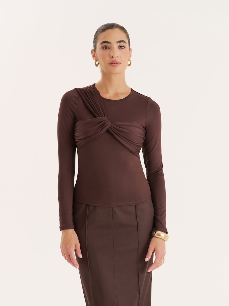 4th & Reckless Brown Cora Top - Image 1 of 4