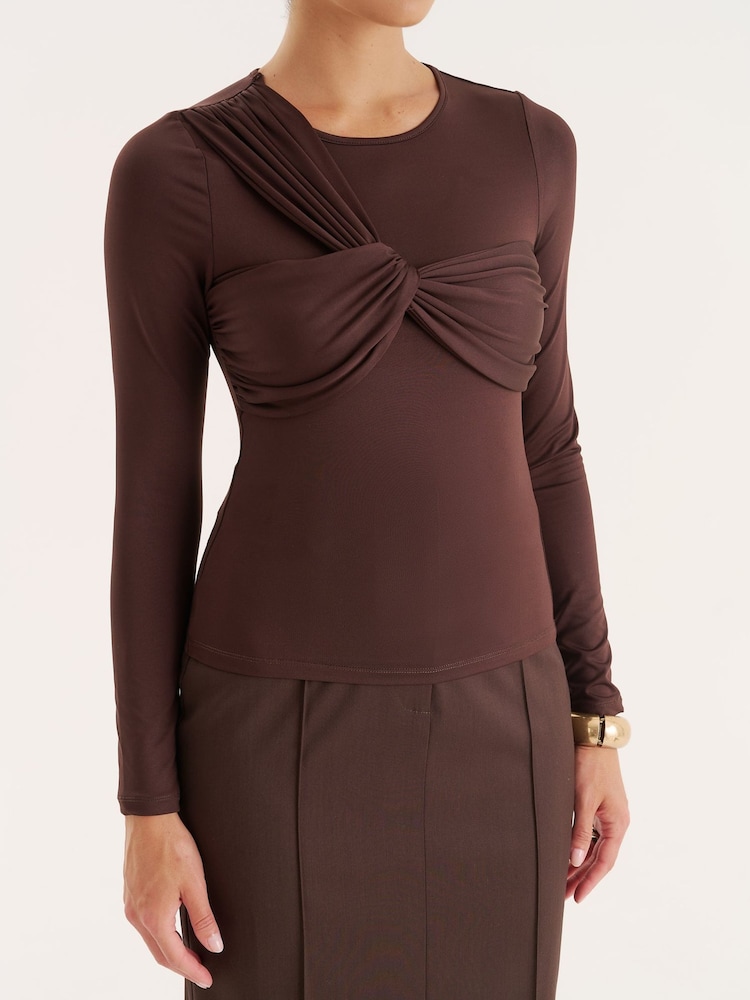 4th & Reckless Brown Cora Top - Image 4 of 4