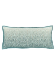Bedeck of Belfast Gold  Teal Addison Cotton Cushion - Image 4 of 5