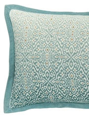 Bedeck of Belfast Gold  Teal Addison Cotton Cushion - Image 5 of 5