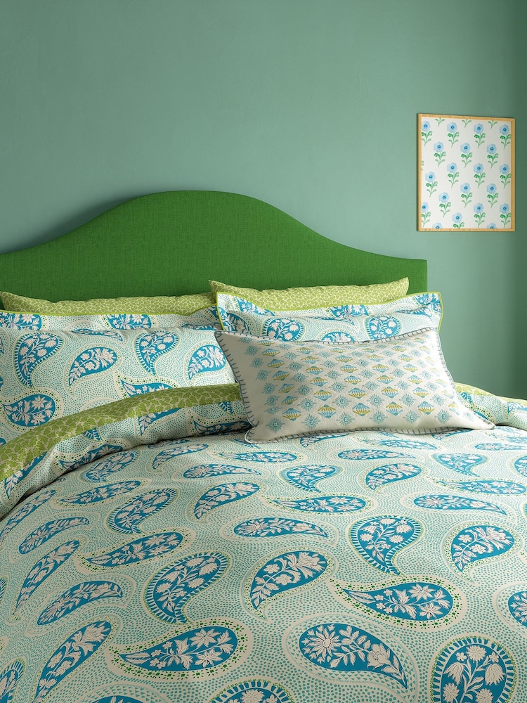 Land & Shore Green Orchard Cotton Cushion - Image 2 of 5