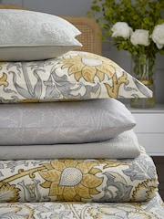 Morris & Co Grey Pink And Rose Cotton Quilted Bedspread - Image 1 of 4