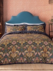 Morris & Co Navy Spring Thicket 220 TC Cotton Duvet Set - Image 1 of 6