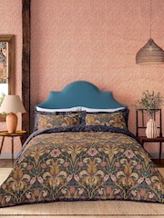 Morris & Co Navy Spring Thicket 220 TC Cotton Duvet Set - Image 2 of 6