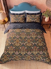 Morris & Co Navy Spring Thicket 220 TC Cotton Duvet Set - Image 3 of 6