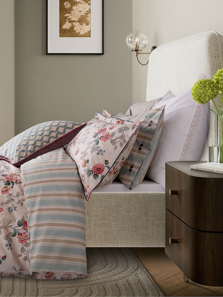 Bedeck of Belfast Multi Elinor 200 TC Sq Pillowcases Pair - Image 2 of 6