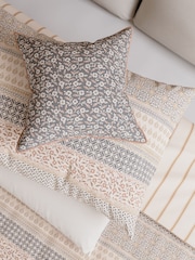 Helena Springfield Graphite Copper Folk Ditsy Cotton Cushion - Image 1 of 3