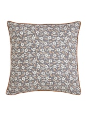 Helena Springfield Graphite Copper Folk Ditsy Cotton Cushion - Image 2 of 3