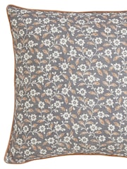 Helena Springfield Graphite Copper Folk Ditsy Cotton Cushion - Image 3 of 3