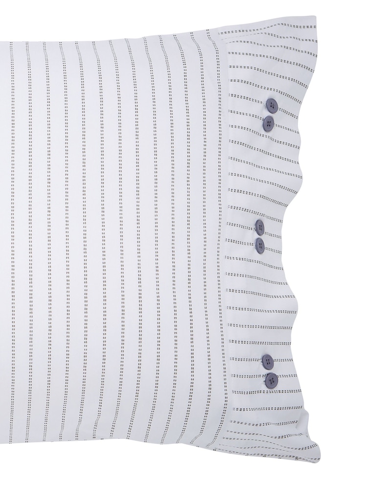 Bedeck of Belfast Blue Green Elara 200 Thread Cotton Pillowcases Pair - Image 6 of 6 Bedeck of Belfast Blue Green Elara 200 Thread Cotton Pillowcases Pair - Image 6 of 6