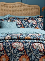 Morris & Co Teal Pink And Rose Duvet Set - Image 3 of 6